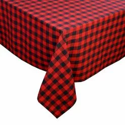 St. Nicholas Square® Red & Black Buffalo Check Tablecloth
