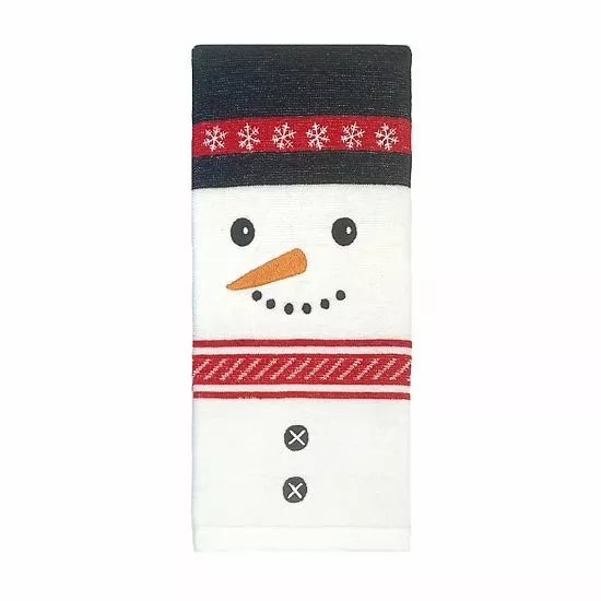 St. Nicholas Square® Snowman Face Jacquard Hand Towel 1 St. Nicholas Square® Snowman Face Jacquard Hand Towel