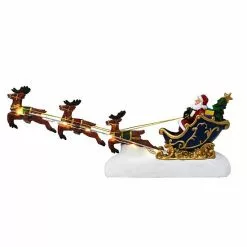 St. Nicholas Square® Village Santa And His Sleigh Fly Away