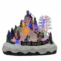 St. Nicholas Square® Village Snowpeople Skiing