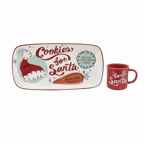 St. Nicholas Square® Memory Lane Cookies For Santa Cookie Plate & Mug Set 2 St. Nicholas Square® Memory Lane Cookies For Santa Cookie Plate & Mug Set - Image 2