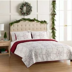 St. Nicholas Square® Embroidered Poinsettia Quilt Set With Shams -St. Nicholas Square Sales unnamed file 613