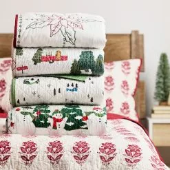 St. Nicholas Square® Embroidered Poinsettia Quilt Set With Shams -St. Nicholas Square Sales unnamed file 614