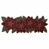 St. Nicholas Square® Beaded Poinsettia Table Runner - 36"