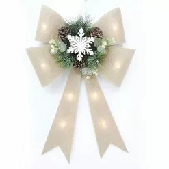 St. Nicholas Square® LED Burlap Bow