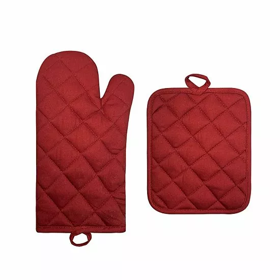 St. Nicholas Square® Yuletide Snowman Oven Mitt & Pot Holder Set 2 St. Nicholas Square® Yuletide Snowman Oven Mitt & Pot Holder Set - Image 2