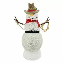 St. Nicholas Square® Texas Snowman Shimmer LED Spinning Water Table Decor -St. Nicholas Square Sales unnamed file 738