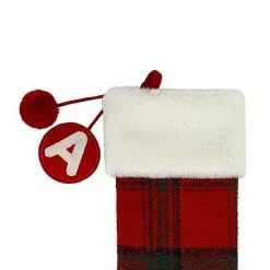St. Nicholas Square® Plaid Monogram Christmas Stocking -St. Nicholas Square Sales unnamed file 779