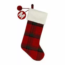 St. Nicholas Square® Plaid Monogram Christmas Stocking -St. Nicholas Square Sales unnamed file 783