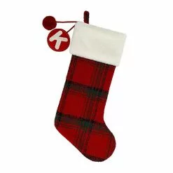 St. Nicholas Square® Plaid Monogram Christmas Stocking -St. Nicholas Square Sales unnamed file 784