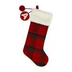 St. Nicholas Square® Plaid Monogram Christmas Stocking -St. Nicholas Square Sales unnamed file 787