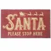 St. Nicholas Square® Red Santa 18'' X 30'' Coir Doormat