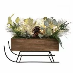 St. Nicholas Square® Pre-Lit Sled Artificial Branches Table Decor