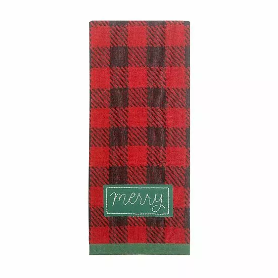 St. Nicholas Square® Plaid Merry Hand Towel 1 St. Nicholas Square® Plaid Merry Hand Towel