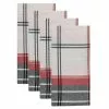 St. Nicholas Square® White Farmhouse Plaid Dinner Napkin 4-pk.